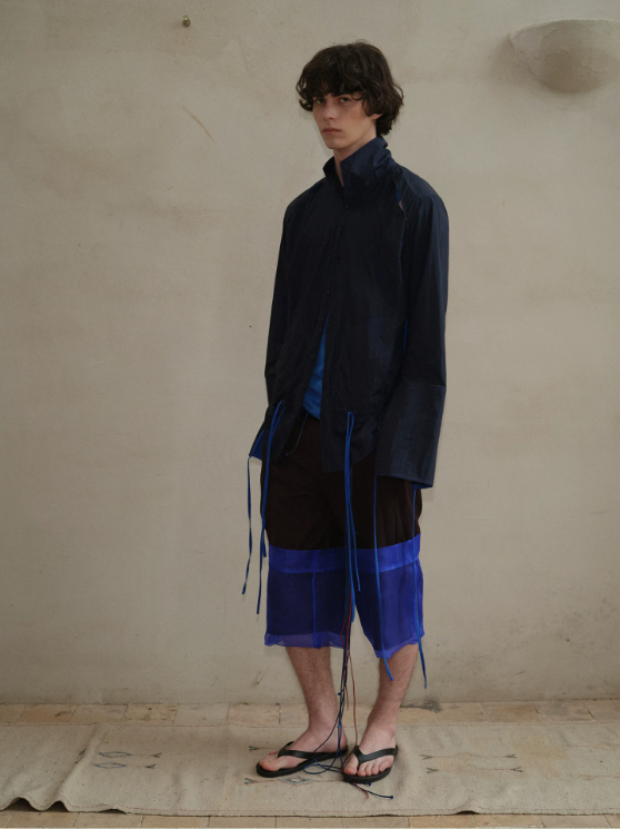 Tibetan Blue Invasion | Organza Layered Trousers