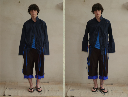 Tibetan Blue Invasion | Organza Layered Trousers