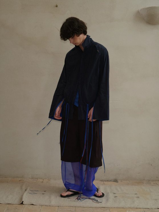 Tibetan Blue Invasion | Organza Layered Trousers