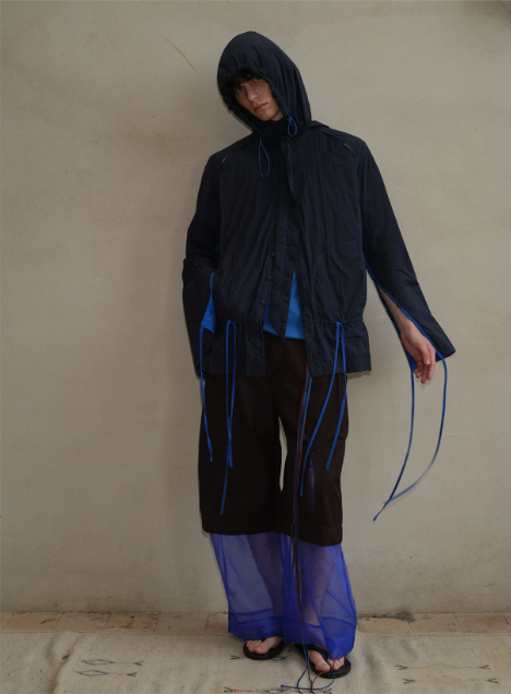 Tibetan Blue Invasion | Organza Layered Trousers