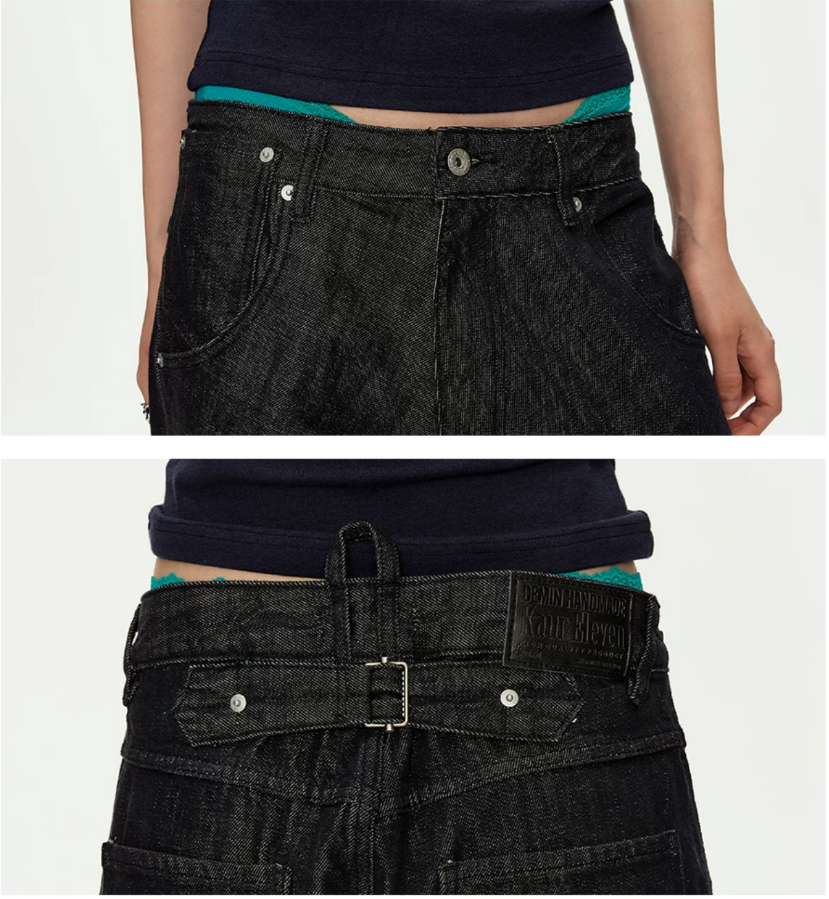 Low-Rise Wide-Leg Denim