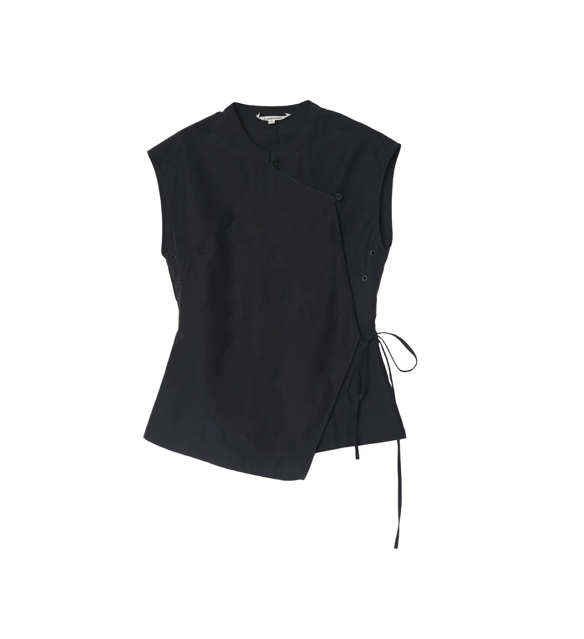 Asymmetric Wrap Sleeveless Top