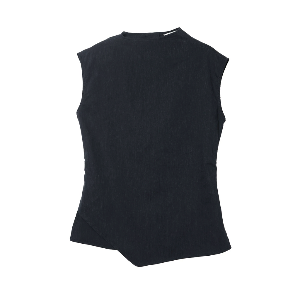 Lyocell Linen Sleeveless Top in Terracotta or Navy