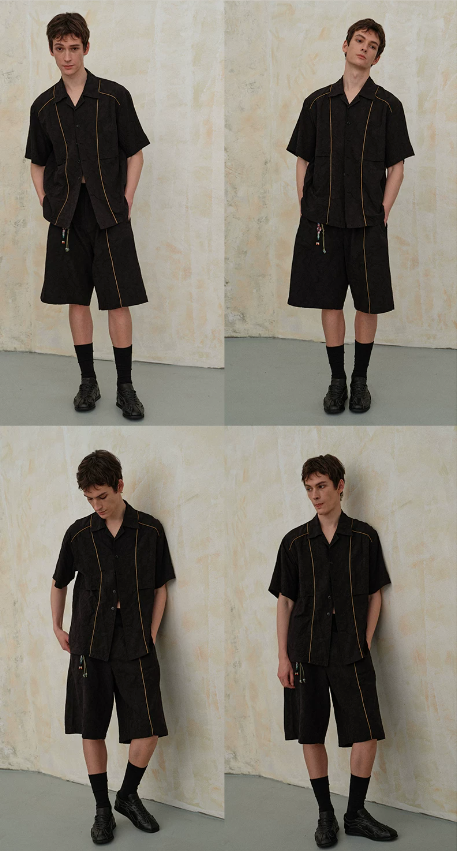 Jacquard Textured Tailored Shorts