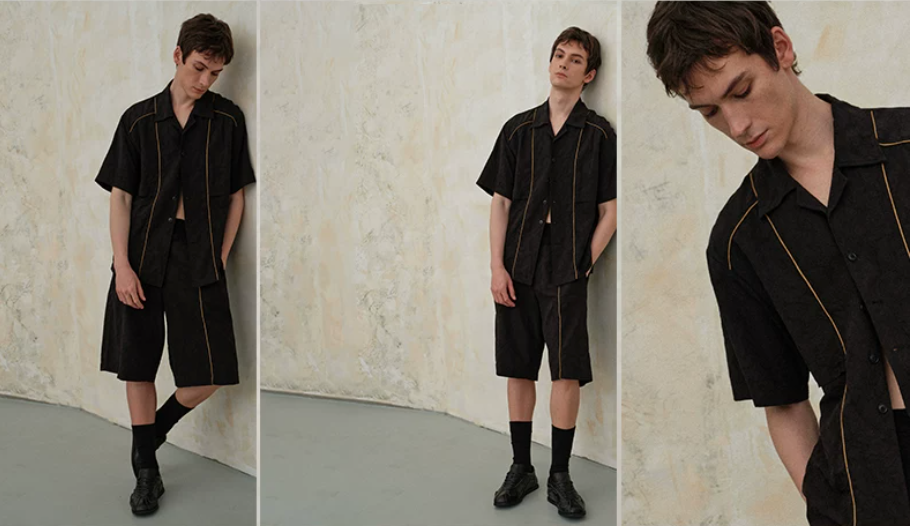 Jacquard Textured Tailored Shorts