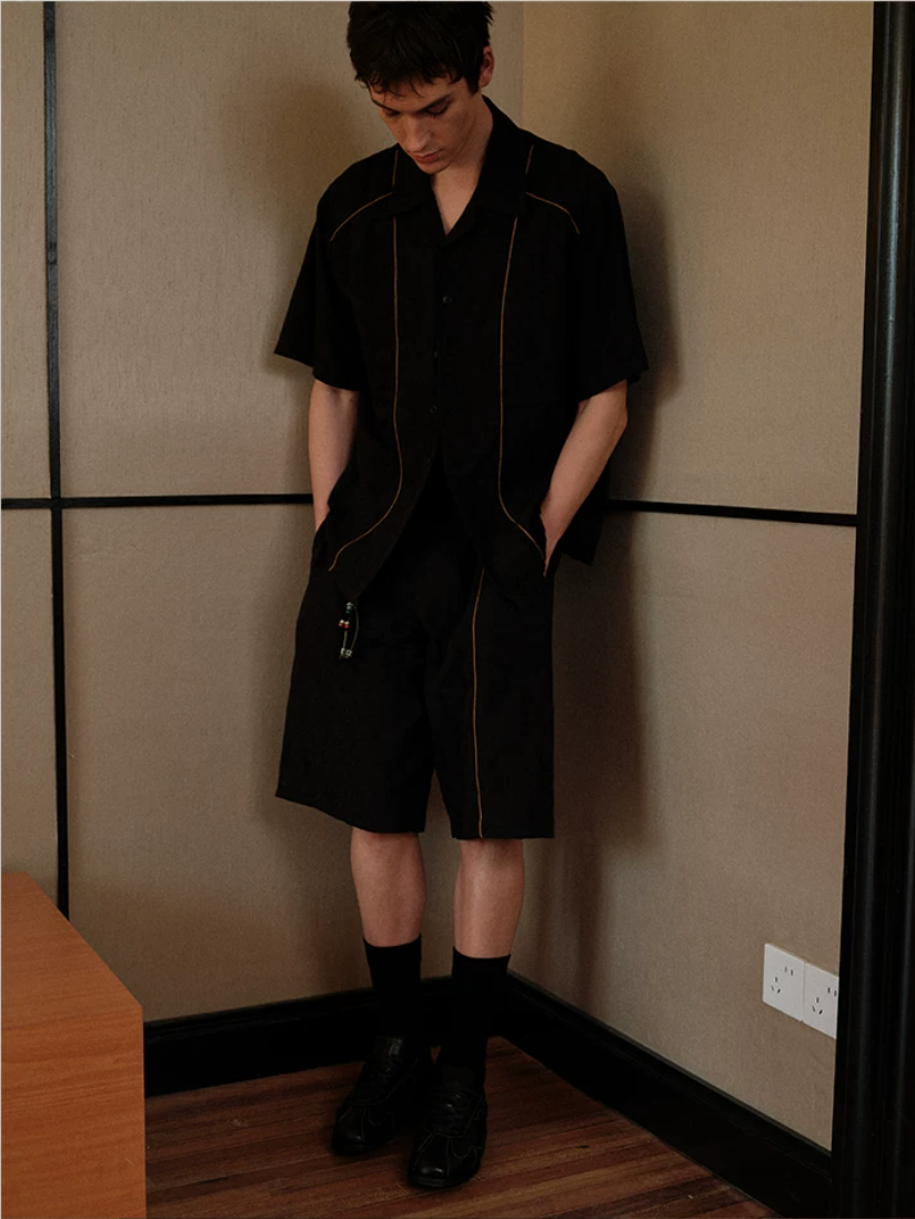 Jacquard Textured Tailored Shorts