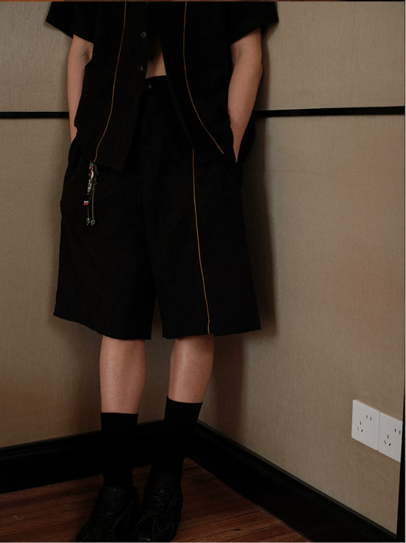 Jacquard Textured Tailored Shorts