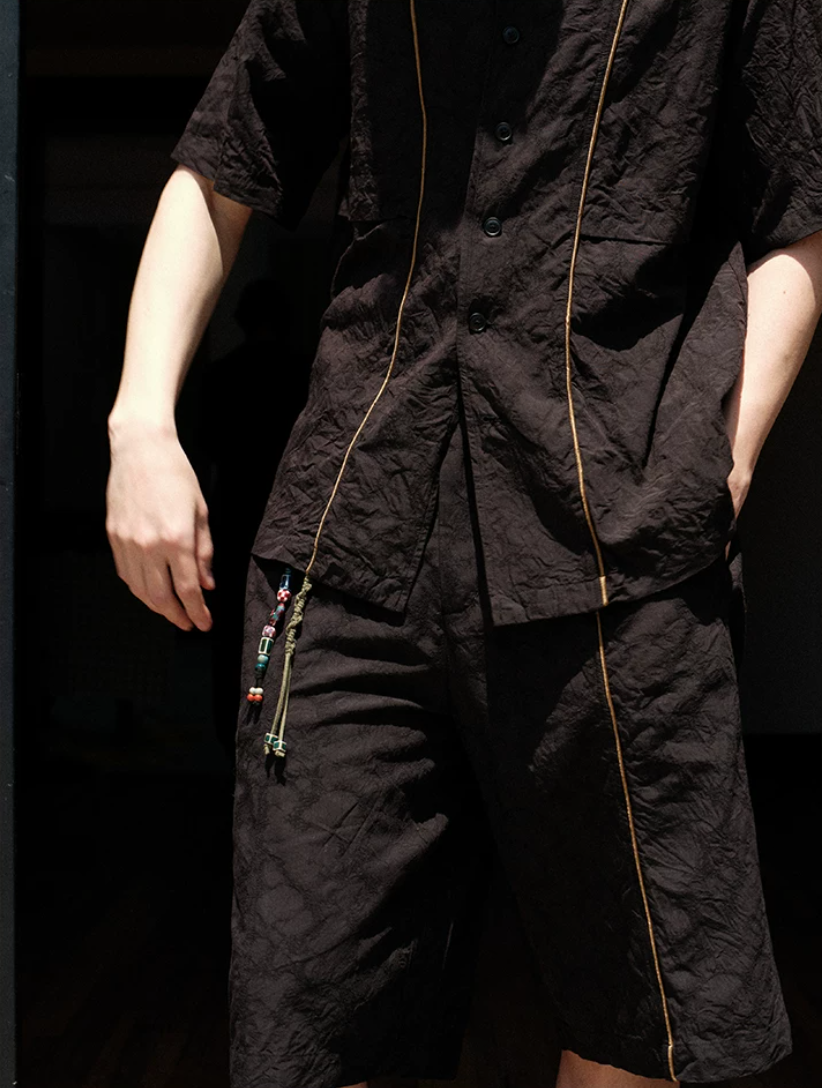 Jacquard Textured Tailored Shorts
