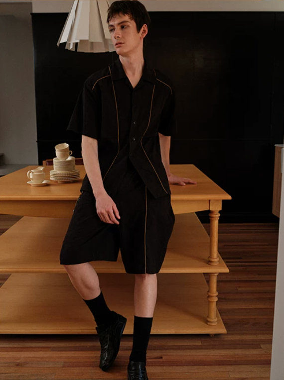 Jacquard Textured Tailored Shorts