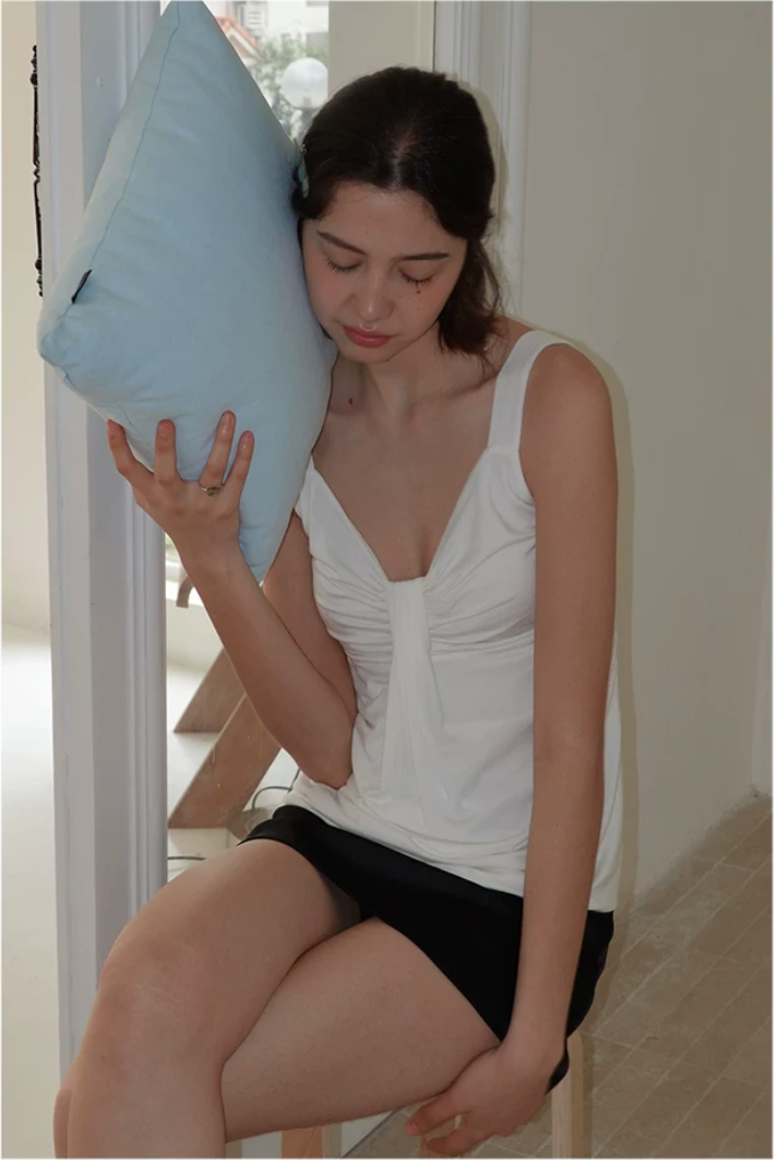 Ruched Lyocell Tank Top