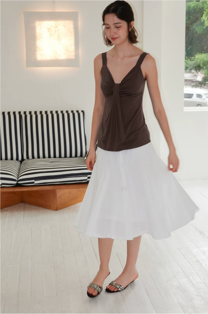 Ruched Lyocell Tank Top