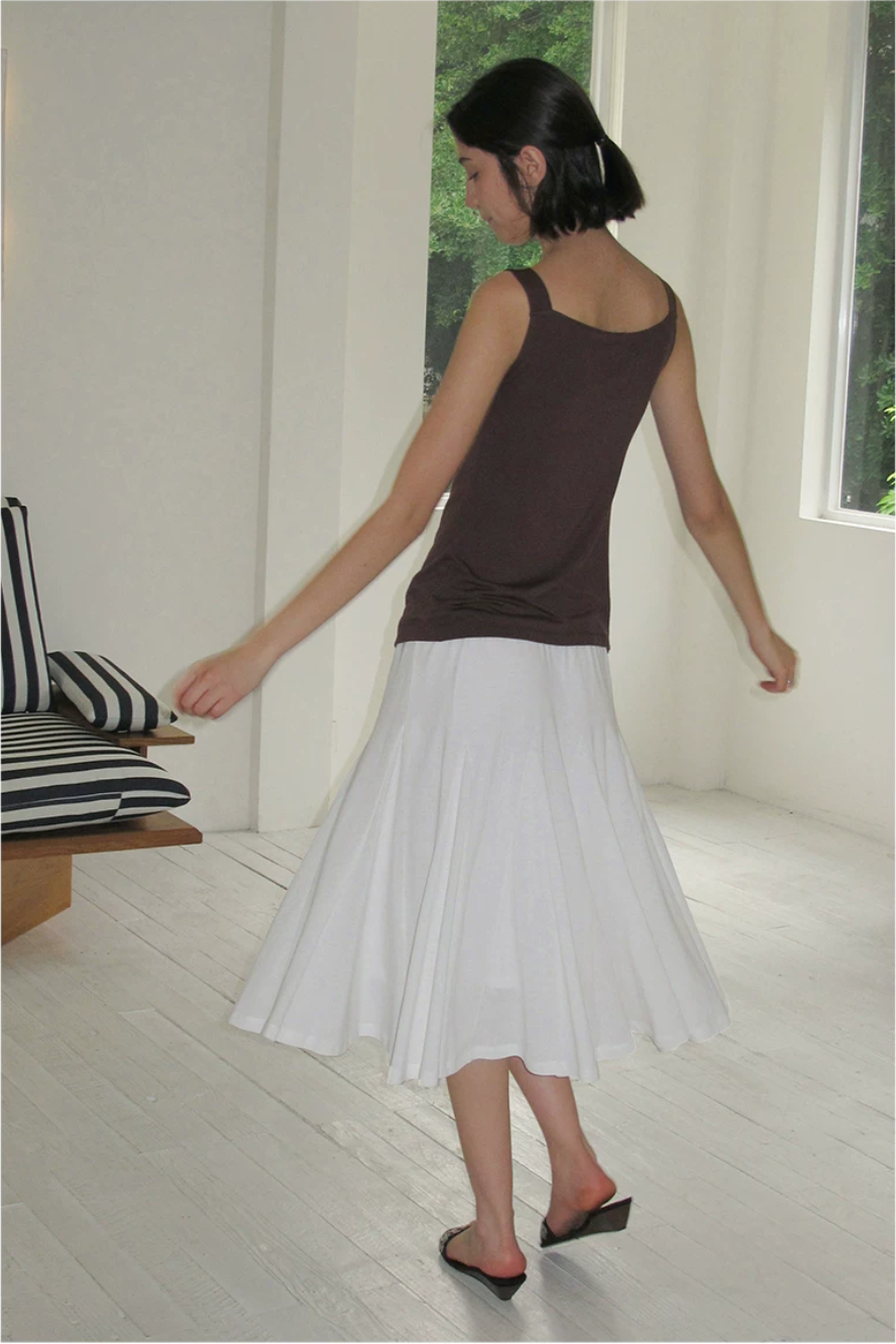 Ruched Lyocell Tank Top