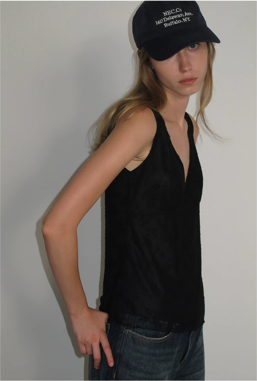 Floral Lace V-Neck Stretch Tank