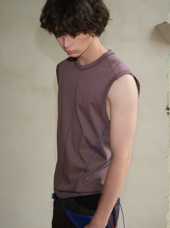 Tibetan Blue Invasion | Sleeveless Cotton Tank