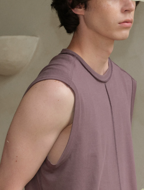 Tibetan Blue Invasion | Sleeveless Cotton Tank
