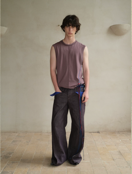 Tibetan Blue Invasion | Sleeveless Cotton Tank