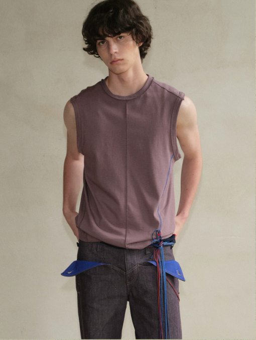 Tibetan Blue Invasion | Sleeveless Cotton Tank