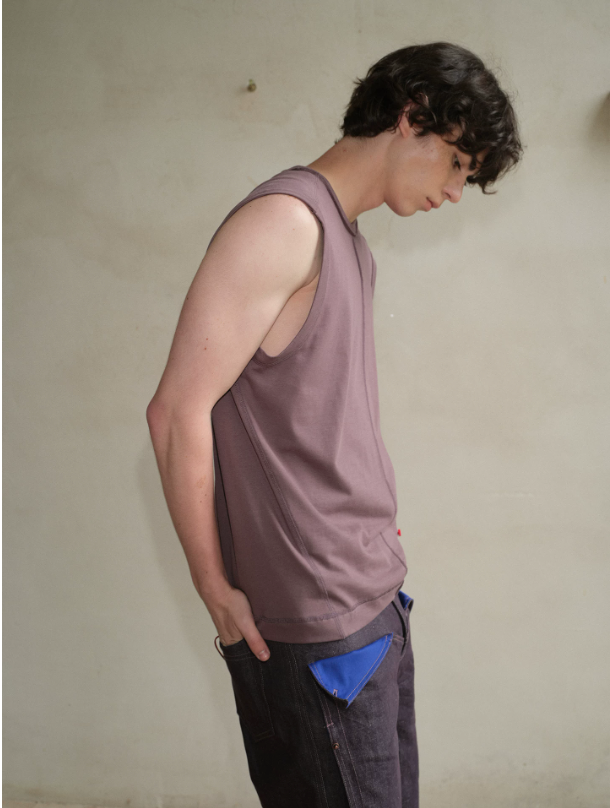 Tibetan Blue Invasion | Sleeveless Cotton Tank