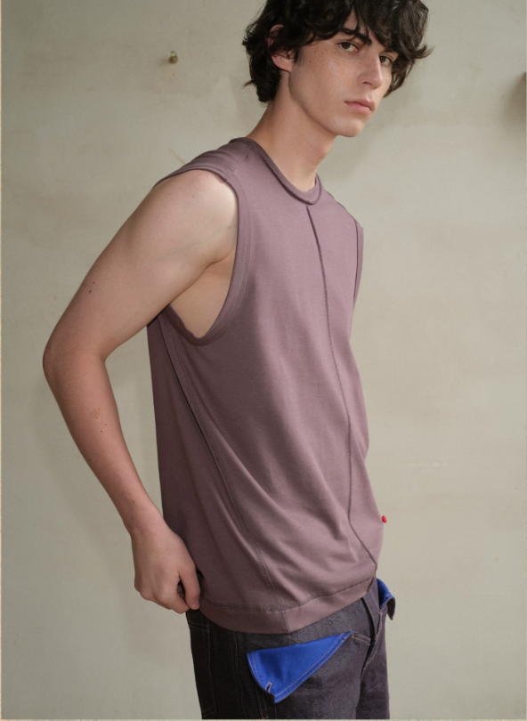 Tibetan Blue Invasion | Sleeveless Cotton Tank
