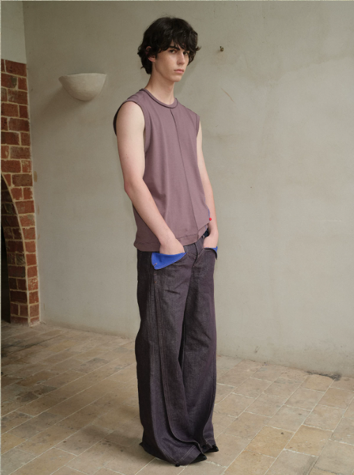 Tibetan Blue Invasion | Sleeveless Cotton Tank
