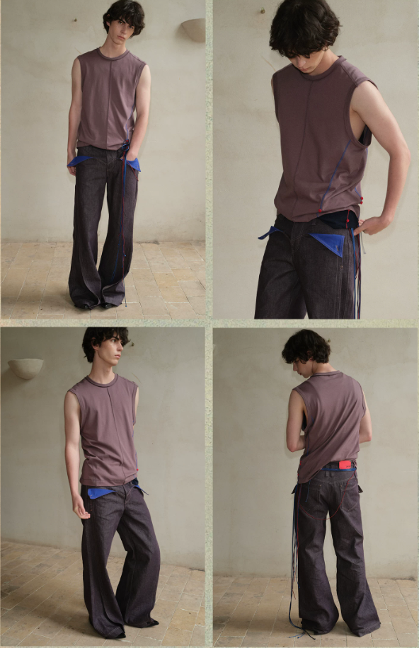 Tibetan Blue Invasion | Sleeveless Cotton Tank