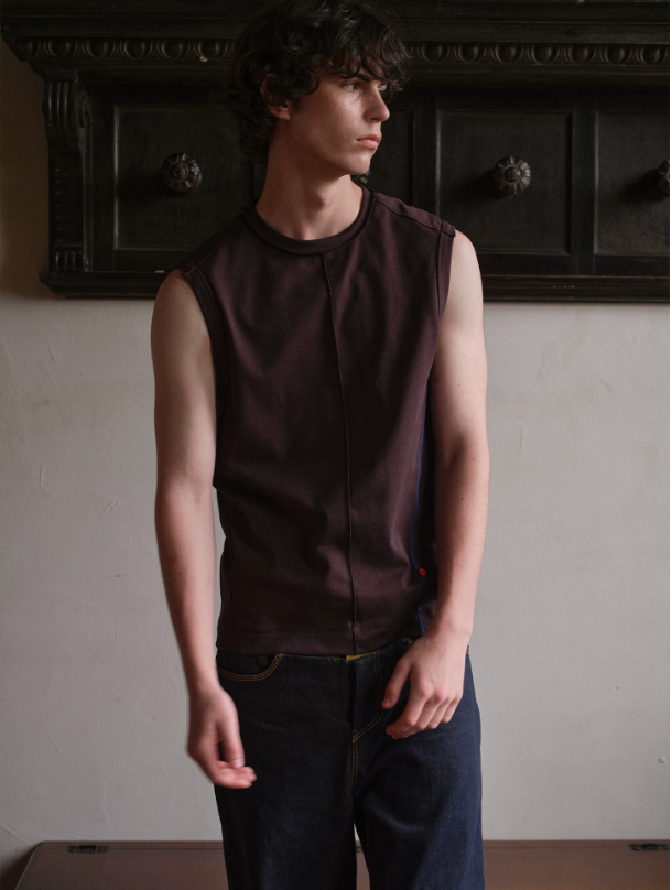 Tibetan Blue Invasion | Sleeveless Cotton Tank