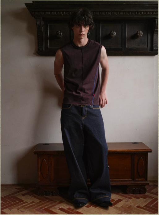 Tibetan Blue Invasion | Sleeveless Cotton Tank