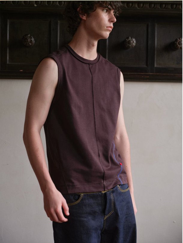 Tibetan Blue Invasion | Sleeveless Cotton Tank