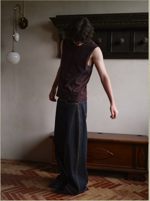 Tibetan Blue Invasion | Sleeveless Cotton Tank
