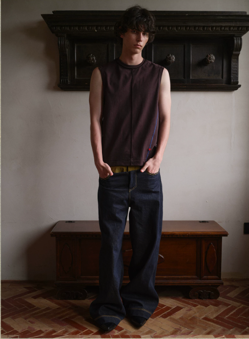 Tibetan Blue Invasion | Sleeveless Cotton Tank