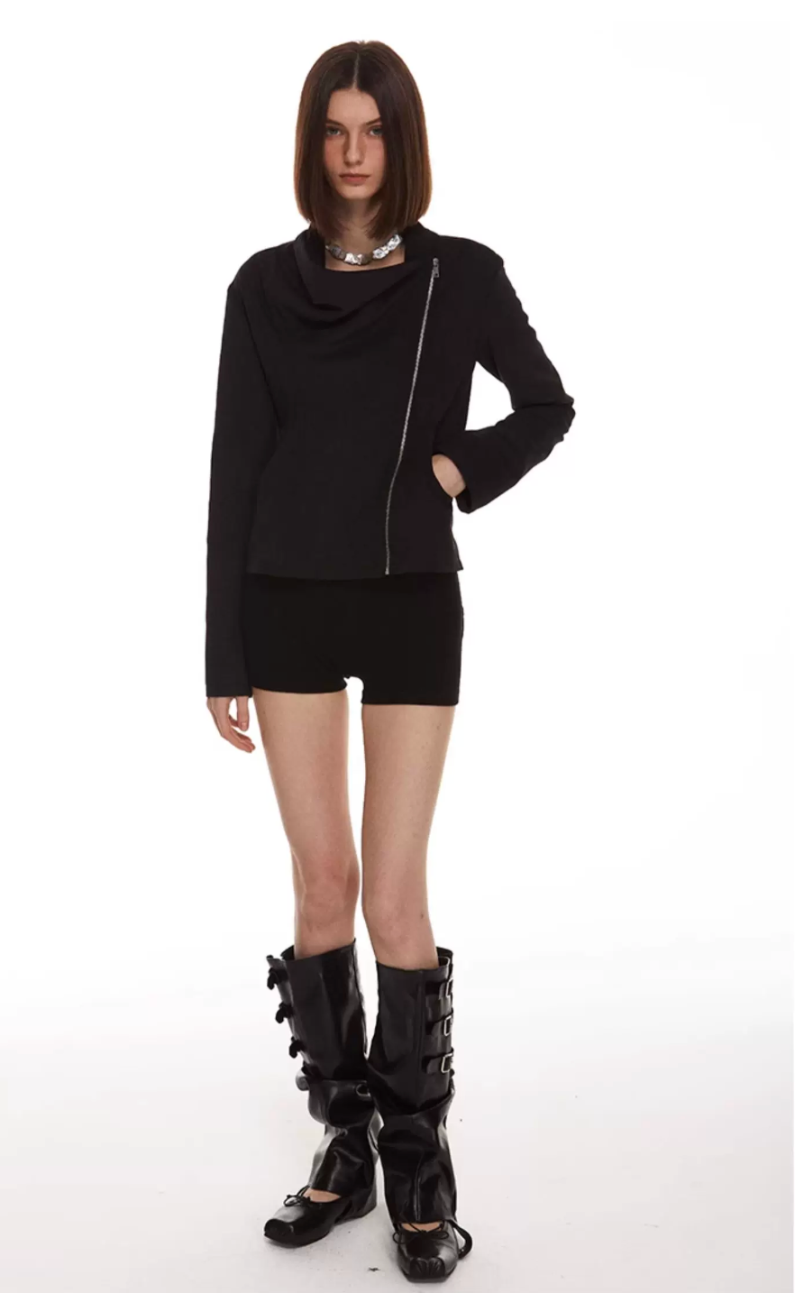 Draped Zip Jacket