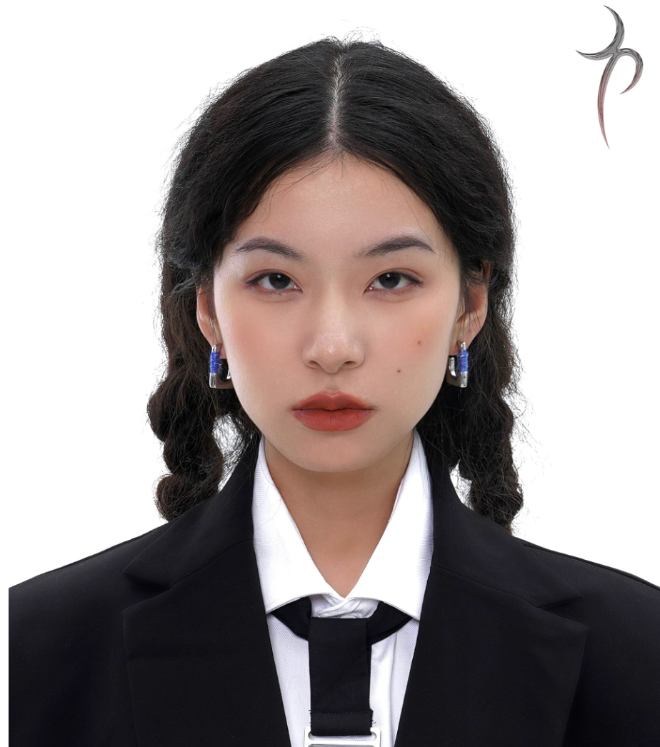 Blue Thread Hoop Earrings