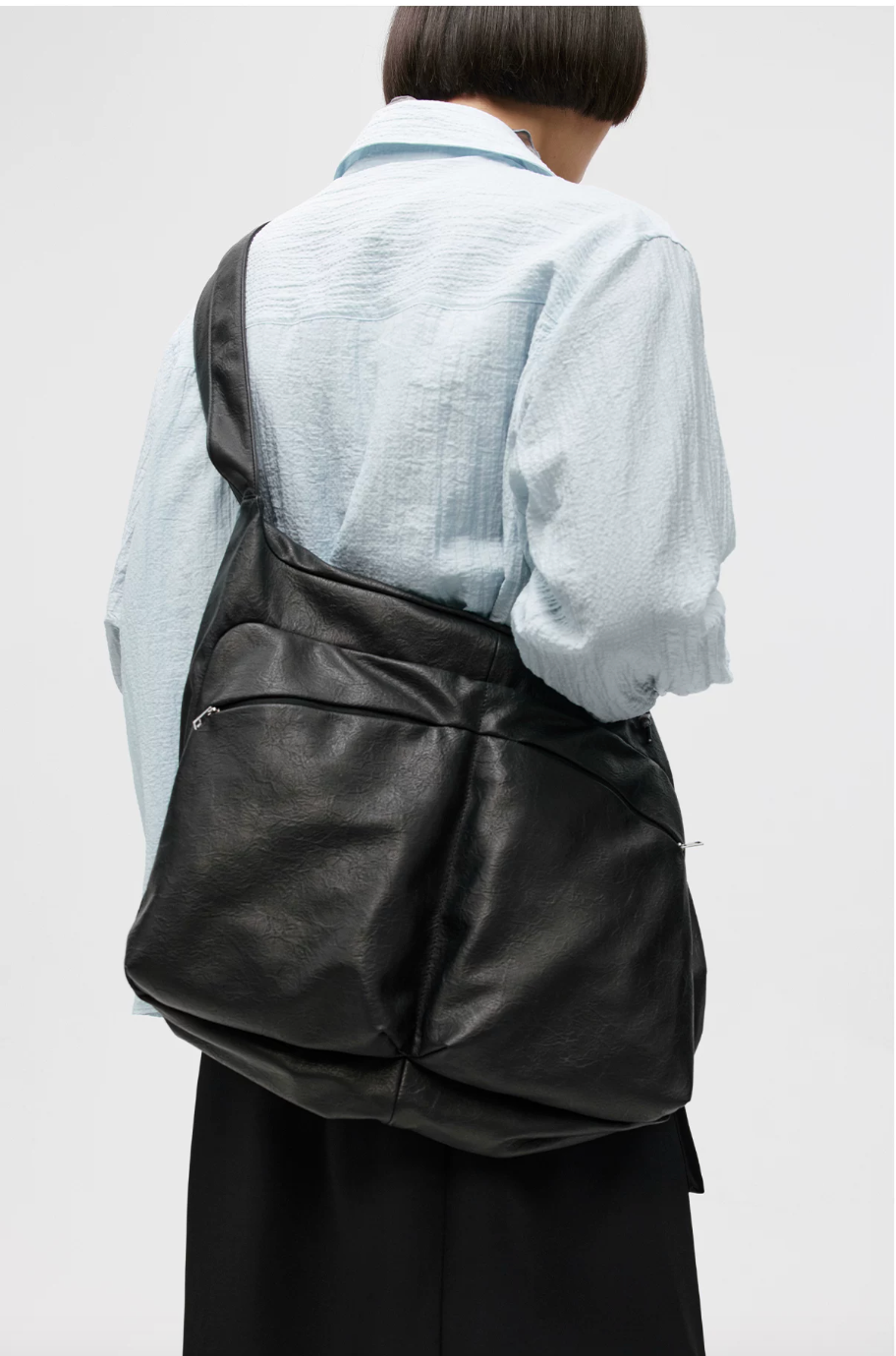 Bow Strap Slouch Messenger Bag