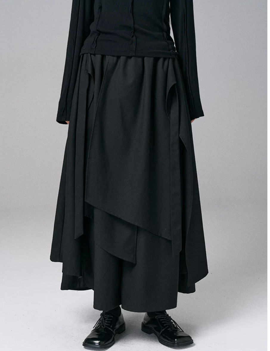 Draped Layer Wrap Trousers