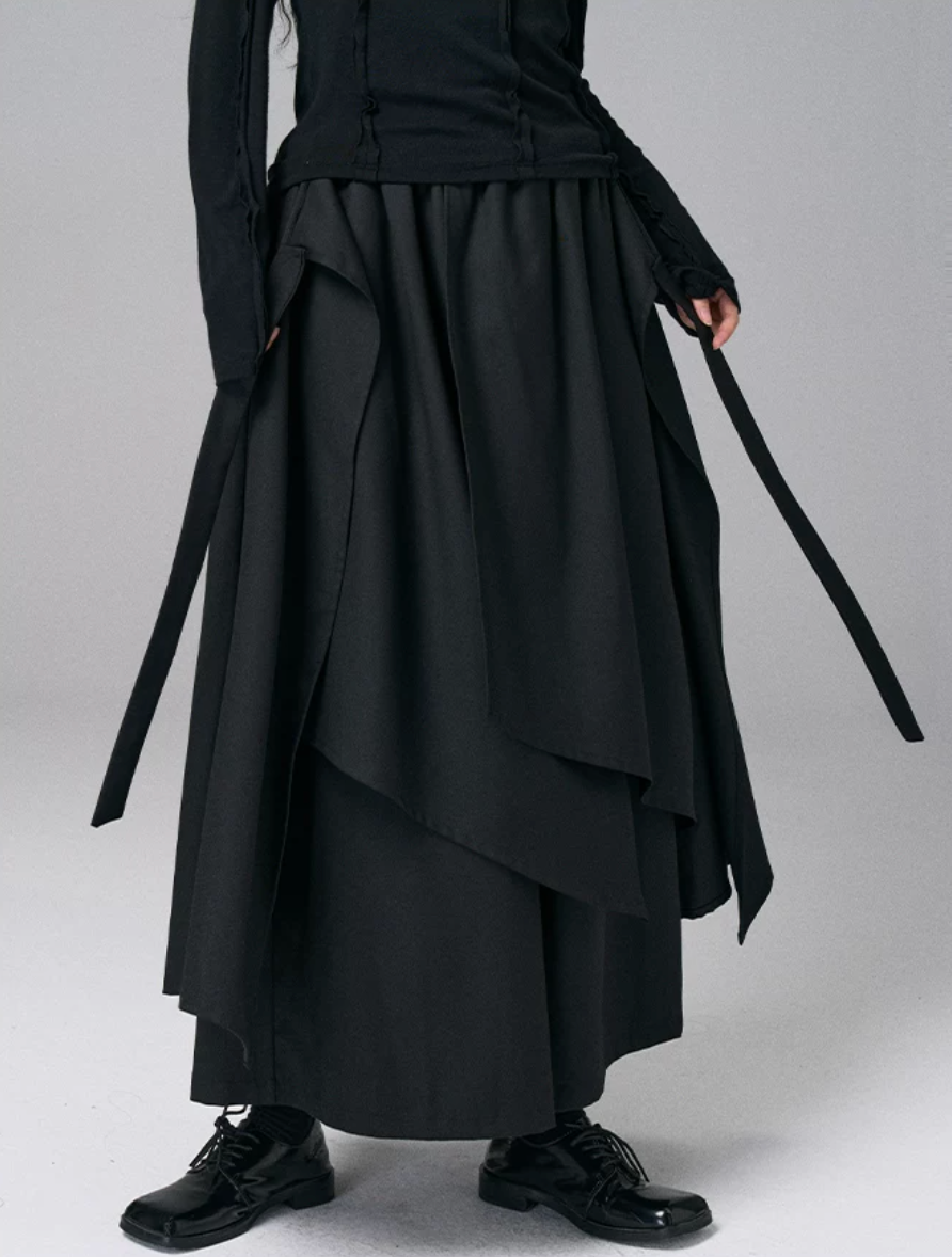 Draped Layer Wrap Trousers