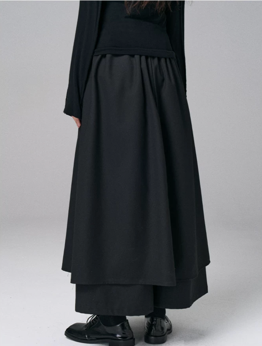 Draped Layer Wrap Trousers