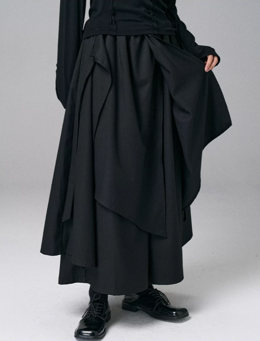 Draped Layer Wrap Trousers