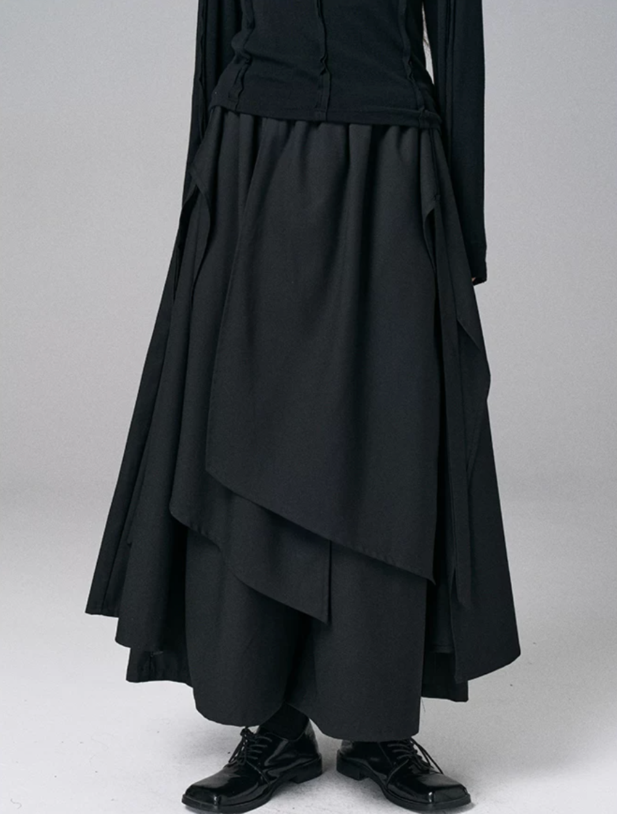 Draped Layer Wrap Trousers