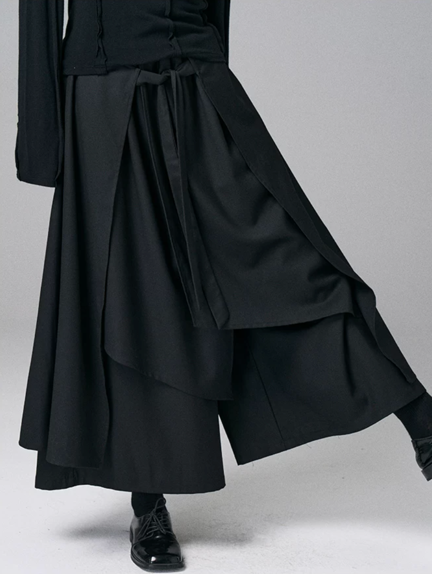 Draped Layer Wrap Trousers