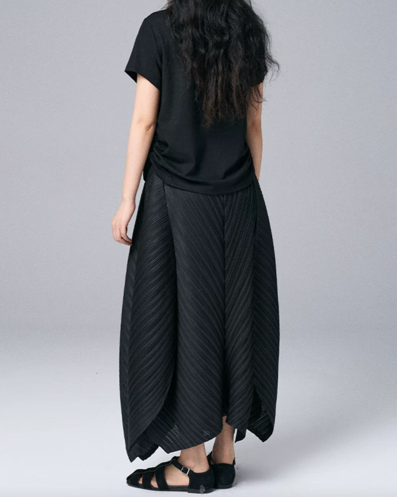 Architectural Pleated Overlay Trousers