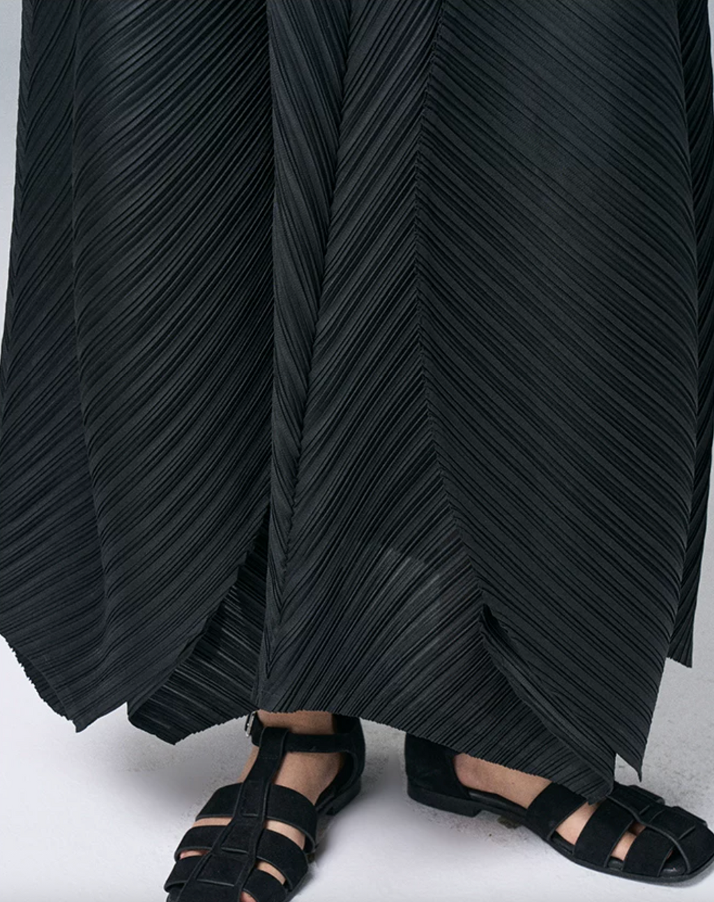 Architectural Pleated Overlay Trousers