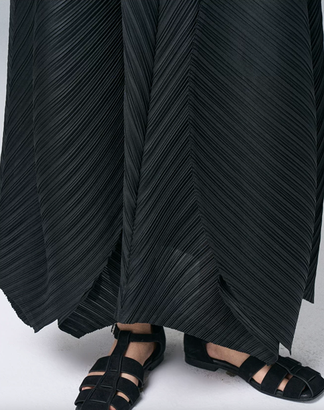 Architectural Pleated Overlay Trousers