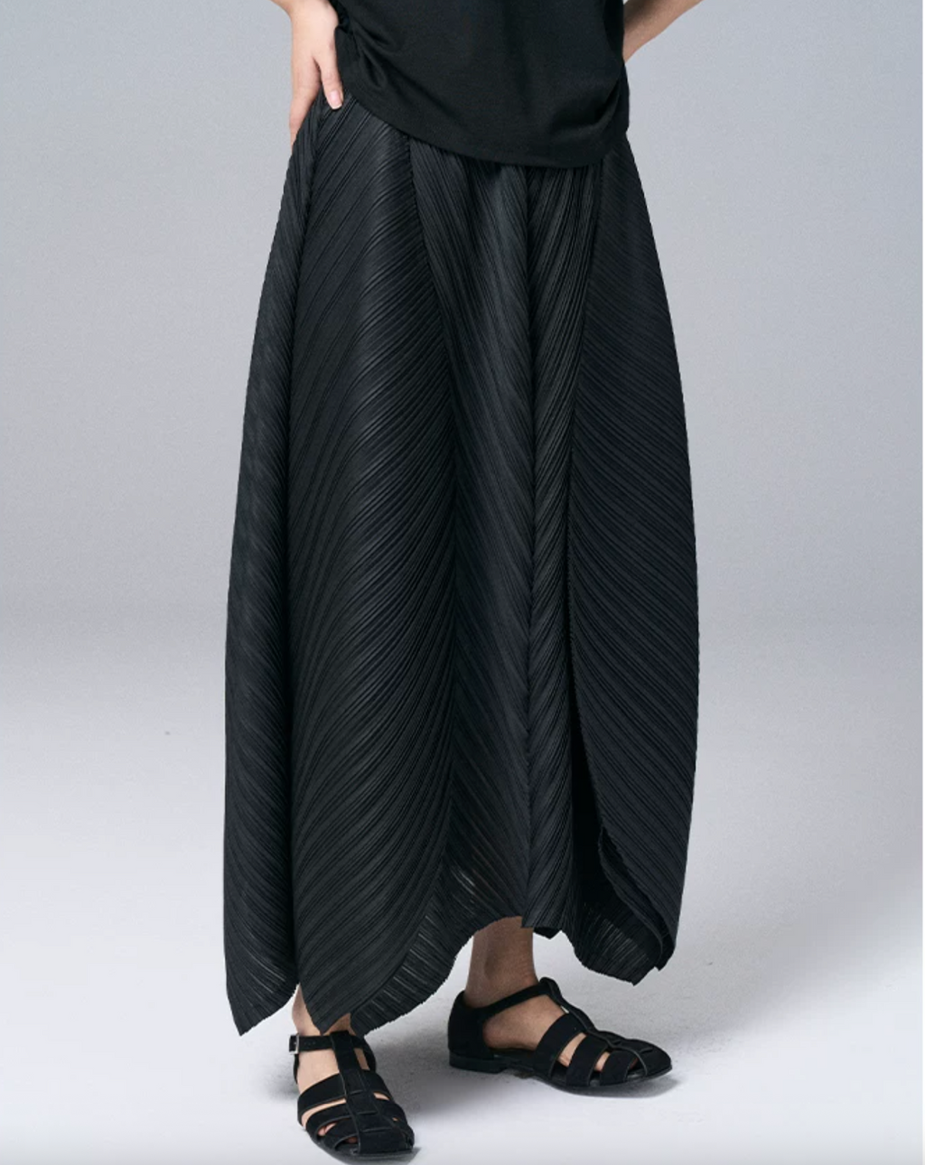 Architectural Pleated Overlay Trousers