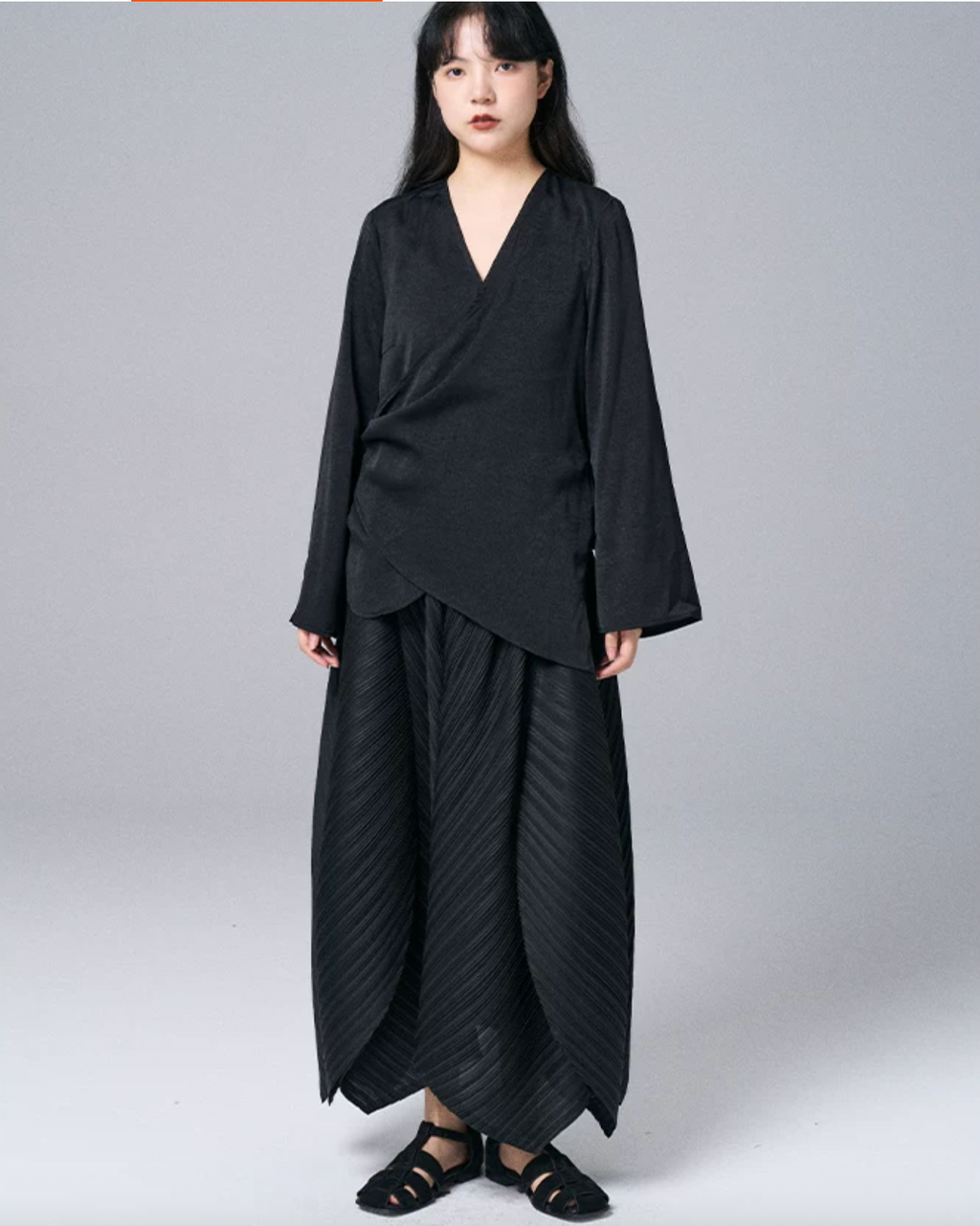Architectural Pleated Overlay Trousers