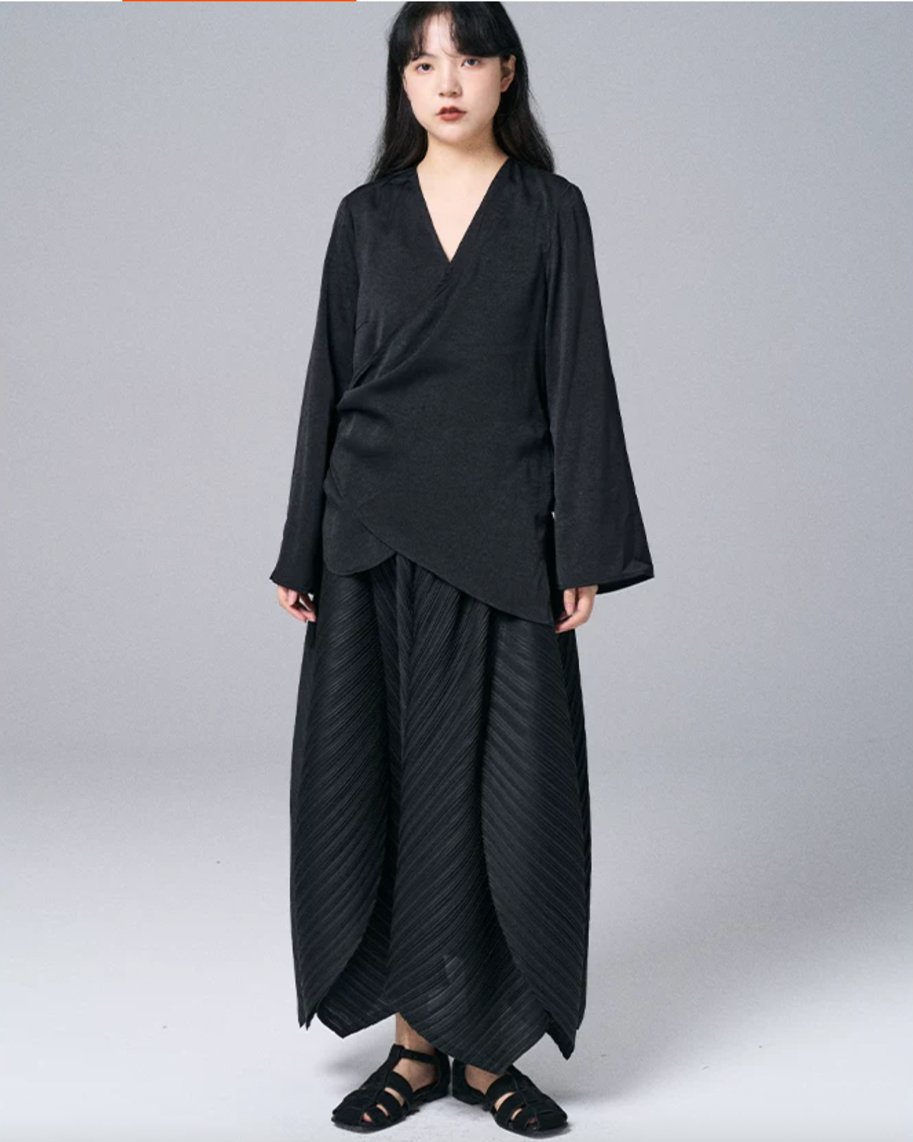 Architectural Pleated Overlay Trousers