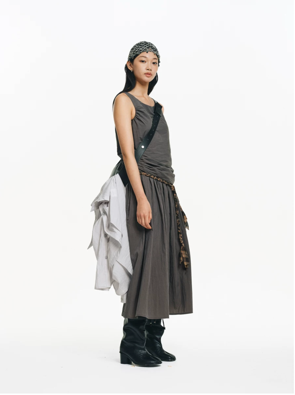 Ruched Tank Midi Dress