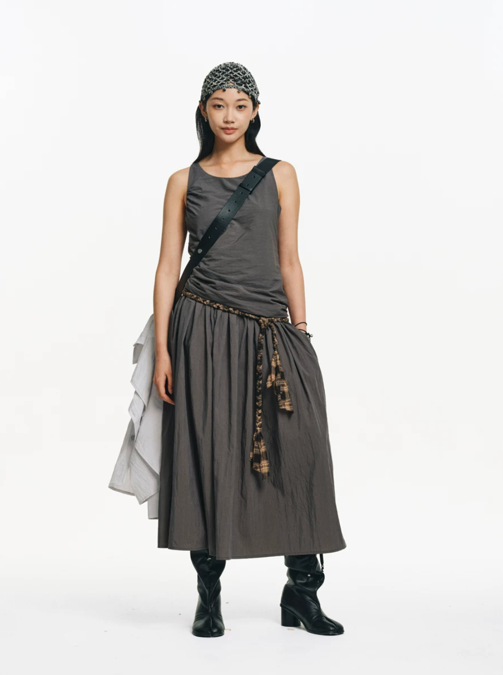 Ruched Tank Midi Dress