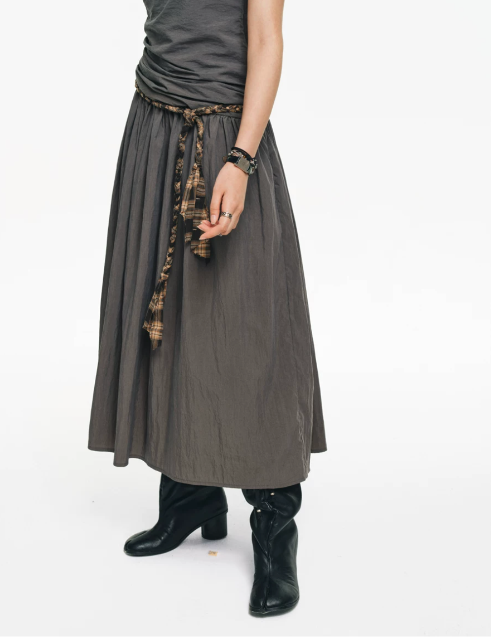 Ruched Tank Midi Dress