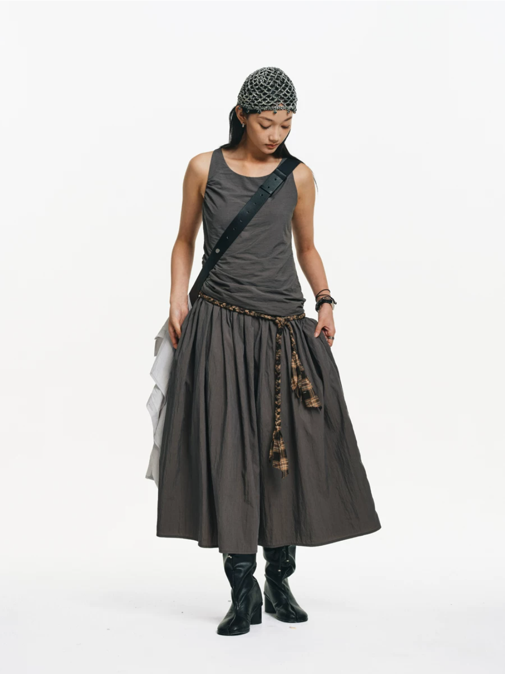 Ruched Tank Midi Dress