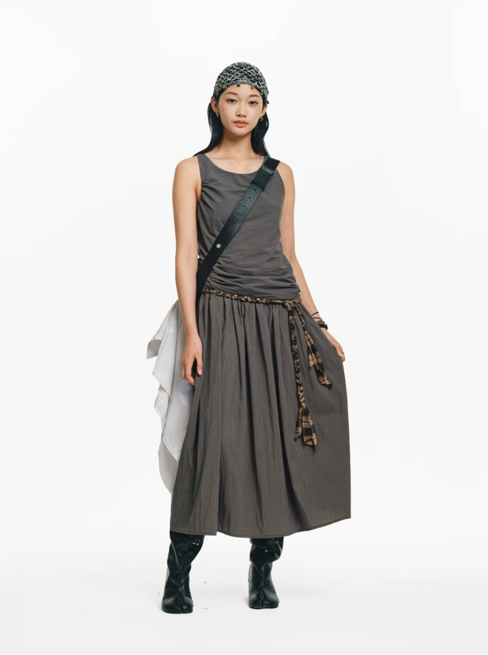 Ruched Tank Midi Dress